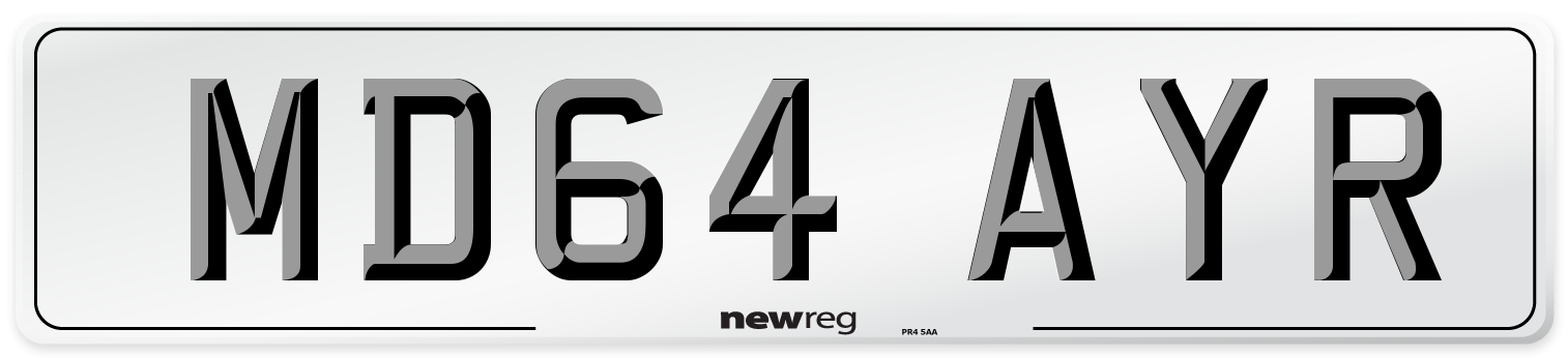 MD64 AYR Number Plate from New Reg
